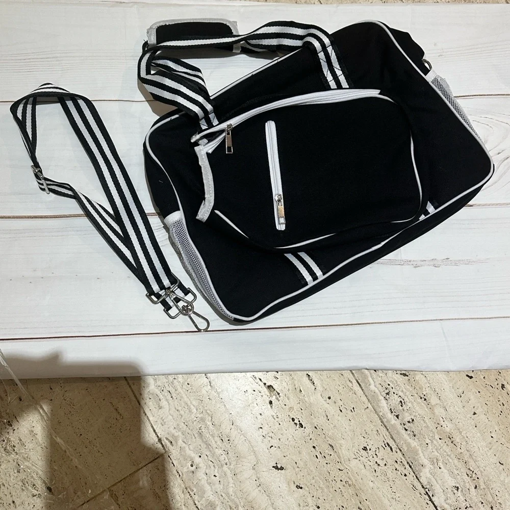 Stylish Black and White Waterproof Pickle Ball Classic Bag New